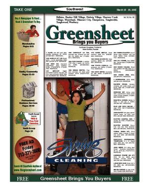 Greensheet (Houston, Tex.), Vol. 35, No. 626, Ed. 1 Thursday, March 24, 2005