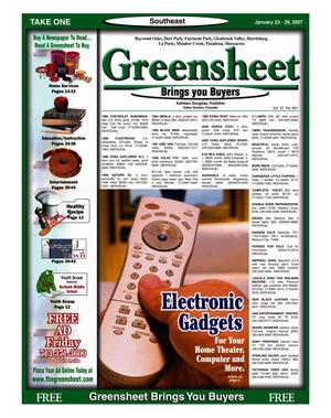 Primary view of object titled 'Greensheet (Houston, Tex.), Vol. 37, No. 601, Ed. 1 Tuesday, January 23, 2007'.