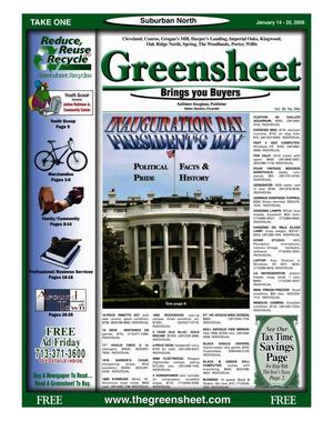 Primary view of object titled 'Greensheet (Houston, Tex.), Vol. 39, No. 594, Ed. 1 Wednesday, January 14, 2009'.