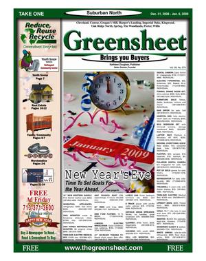 Primary view of object titled 'Greensheet (Houston, Tex.), Vol. 39, No. 570, Ed. 1 Wednesday, December 31, 2008'.