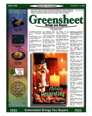 Primary view of object titled 'Greensheet (Houston, Tex.), Vol. 36, No. 518, Ed. 1 Tuesday, December 6, 2005'.