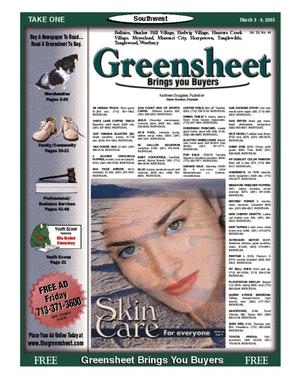 Primary view of object titled 'Greensheet (Houston, Tex.), Vol. 35, No. 602, Ed. 1 Thursday, March 3, 2005'.