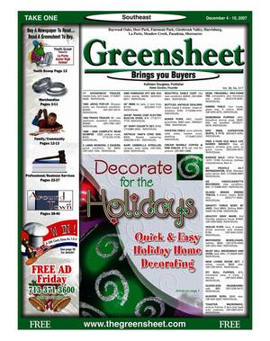 Primary view of object titled 'Greensheet (Houston, Tex.), Vol. 38, No. 517, Ed. 1 Tuesday, December 4, 2007'.