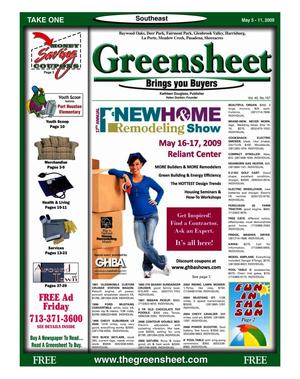 Primary view of object titled 'Greensheet (Houston, Tex.), Vol. 40, No. 157, Ed. 1 Tuesday, May 5, 2009'.
