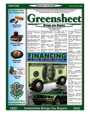 Greensheet (Houston, Tex.), Vol. 37, No. 38, Ed. 1 Tuesday, February 28, 2006