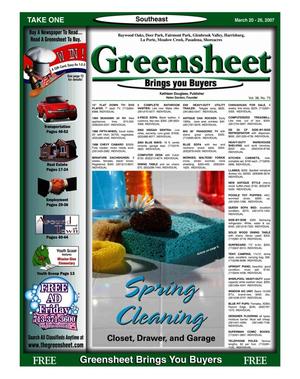 Primary view of object titled 'Greensheet (Houston, Tex.), Vol. 38, No. 73, Ed. 1 Tuesday, March 20, 2007'.