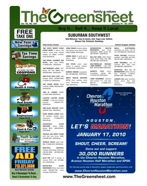 The Greensheet (Houston, Tex.), Vol. 40, No. 597, Ed. 1 Thursday, January 14, 2010