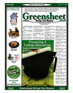 Primary view of object titled 'Greensheet (Houston, Tex.), Vol. 36, No. 230, Ed. 1 Tuesday, June 21, 2005'.