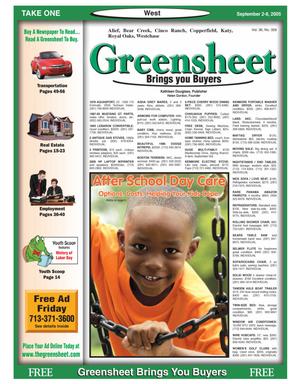 Primary view of object titled 'Greensheet (Houston, Tex.), Vol. 36, No. 358, Ed. 1 Friday, September 2, 2005'.