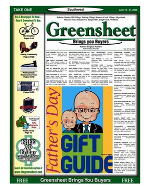 Primary view of object titled 'Greensheet (Houston, Tex.), Vol. 37, No. 224, Ed. 1 Thursday, June 15, 2006'.