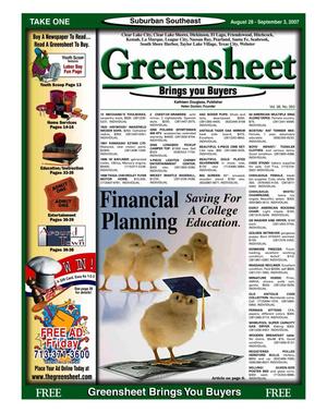 Greensheet (Houston, Tex.), Vol. 38, No. 350, Ed. 1 Tuesday, August 28, 2007