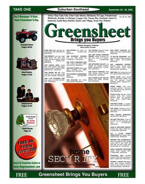 Greensheet (Houston, Tex.), Vol. 36, No. 386, Ed. 1 Tuesday, September 20, 2005