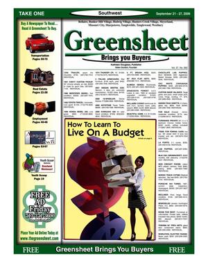 Greensheet (Houston, Tex.), Vol. 37, No. 392, Ed. 1 Thursday, September 21, 2006