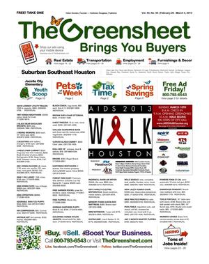 The Greensheet (Houston, Tex.), Vol. 44, No. 50, Ed. 1 Tuesday, February 26, 2013