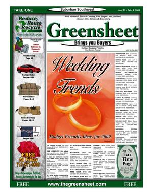Greensheet (Houston, Tex.), Vol. 39, No. 621, Ed. 1 Thursday, January 29, 2009