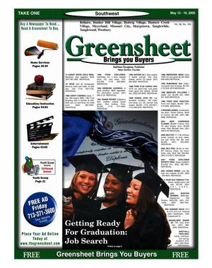 Primary view of object titled 'Greensheet (Houston, Tex.), Vol. 36, No. 164, Ed. 1 Thursday, May 12, 2005'.