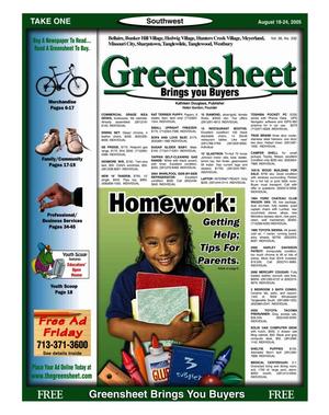Greensheet (Houston, Tex.), Vol. 40, No. 332, Ed. 1 Thursday, August 18, 2005