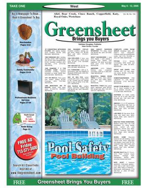 Primary view of object titled 'Greensheet (Houston, Tex.), Vol. 36, No. 154, Ed. 1 Friday, May 6, 2005'.