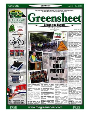 Primary view of object titled 'Greensheet (Houston, Tex.), Vol. 39, No. 145, Ed. 1 Tuesday, April 29, 2008'.