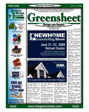 Greensheet (Houston, Tex.), Vol. 39, No. 218, Ed. 1 Tuesday, June 10, 2008