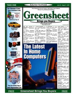 Greensheet (Houston, Tex.), Vol. 38, No. 297, Ed. 1 Thursday, July 26, 2007