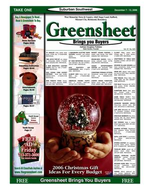 Greensheet (Houston, Tex.), Vol. 37, No. 525, Ed. 1 Thursday, December 7, 2006