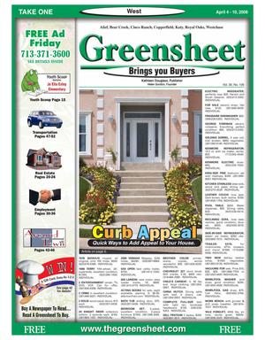 Greensheet (Houston, Tex.), Vol. 39, No. 106, Ed. 1 Friday, April 4, 2008