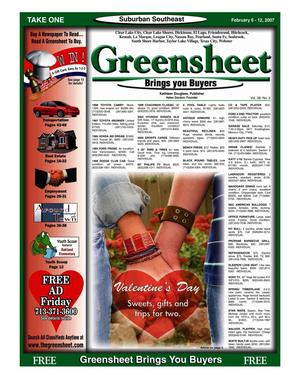 Primary view of object titled 'Greensheet (Houston, Tex.), Vol. 38, No. 2, Ed. 1 Tuesday, February 6, 2007'.