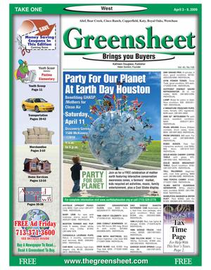Greensheet (Houston, Tex.), Vol. 40, No. 106, Ed. 1 Friday, April 3, 2009