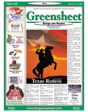 Greensheet (Houston, Tex.), Vol. 40, No. 34, Ed. 1 Friday, February 20, 2009