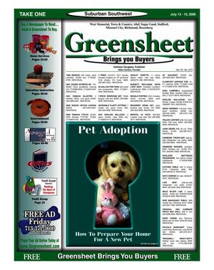 Greensheet (Houston, Tex.), Vol. 37, No. 273, Ed. 1 Thursday, July 13, 2006