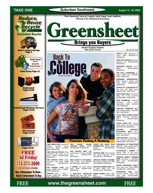 Greensheet (Houston, Tex.), Vol. 39, No. 333, Ed. 1 Thursday, August 14, 2008