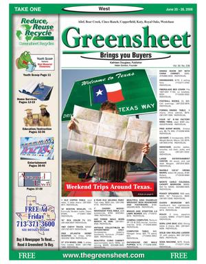Greensheet (Houston, Tex.), Vol. 39, No. 238, Ed. 1 Friday, June 20, 2008