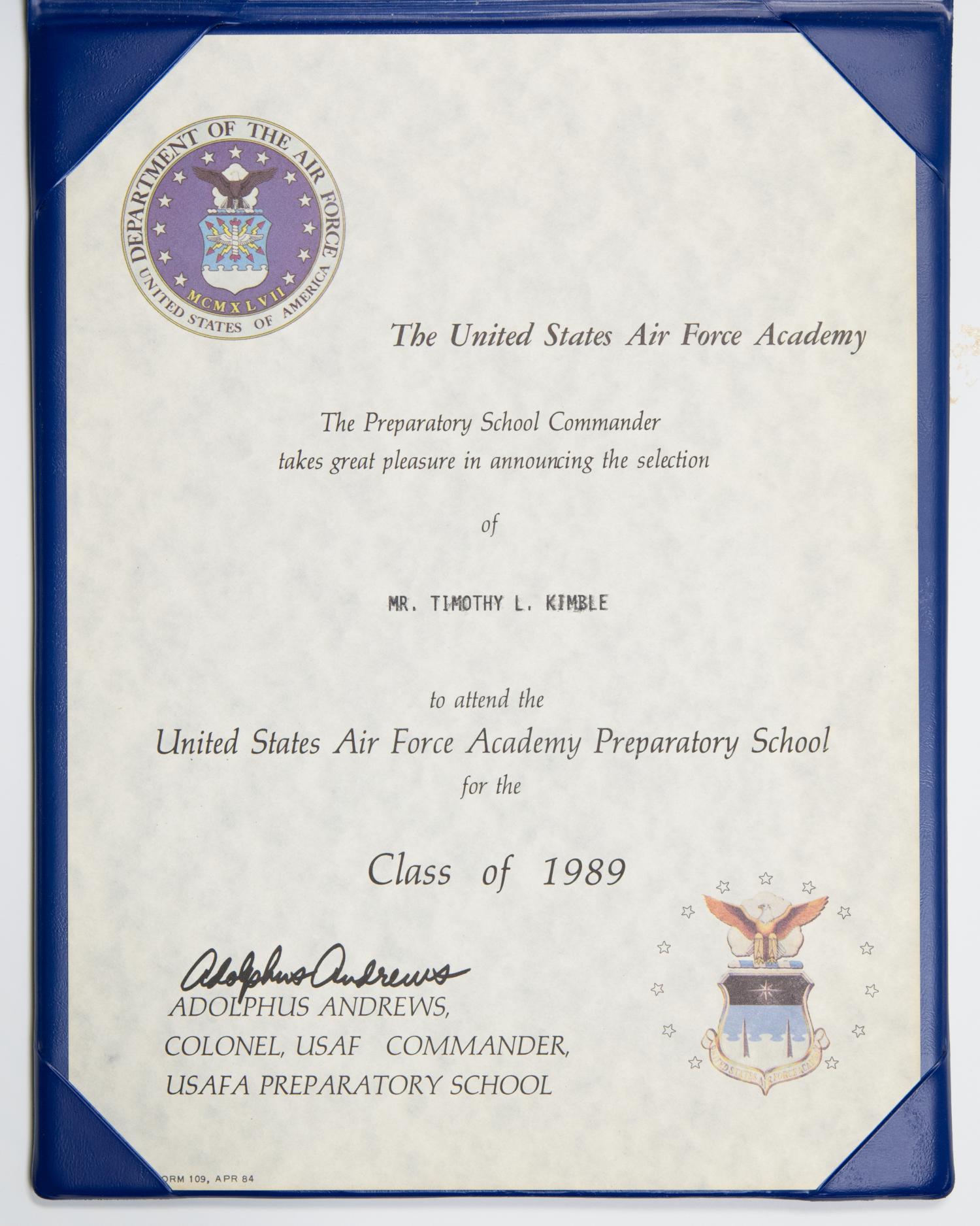 essay for air force academy