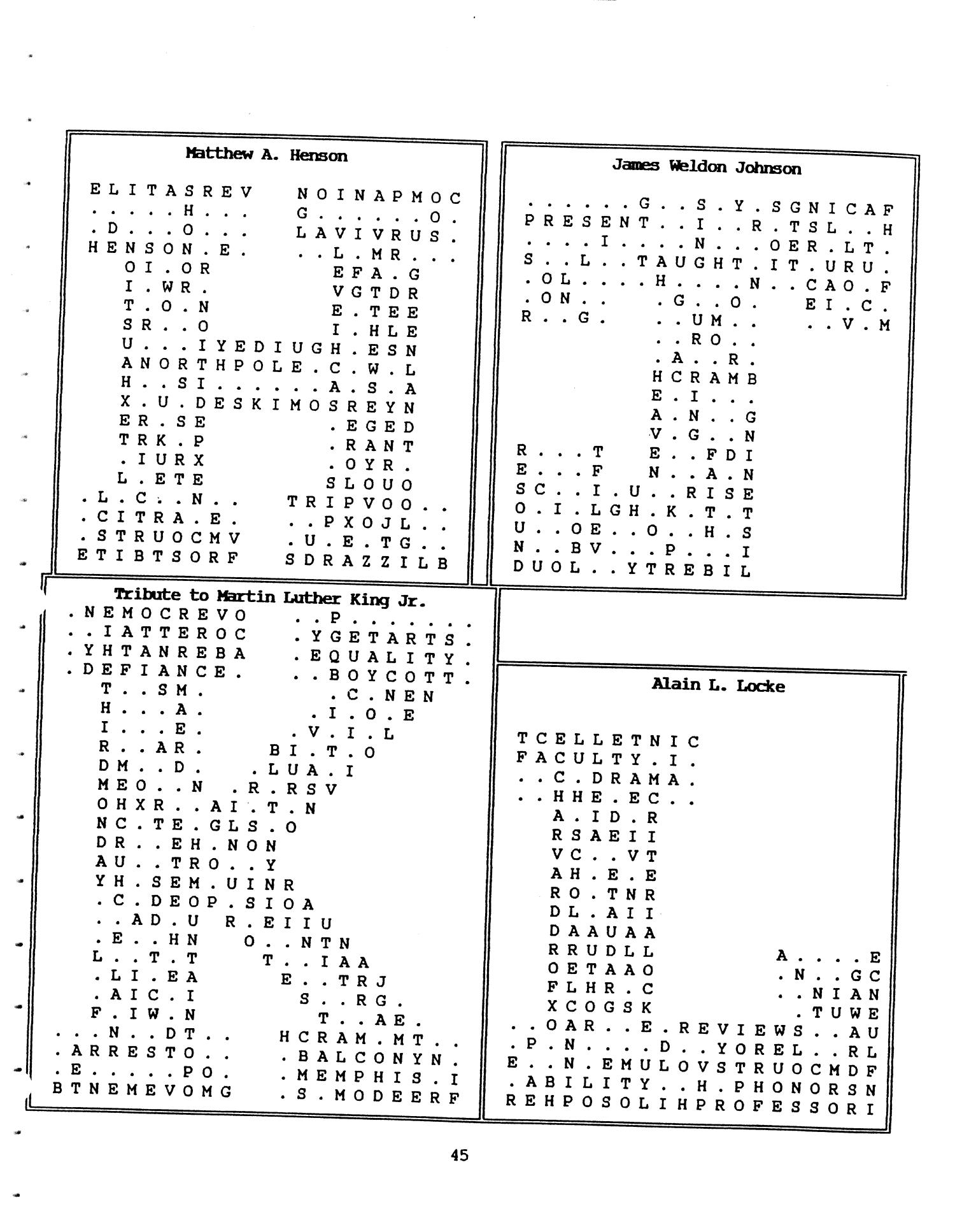 Thirty Six Americans An African American Word Search Book Volume 1 Page 45 The Portal To Texas History