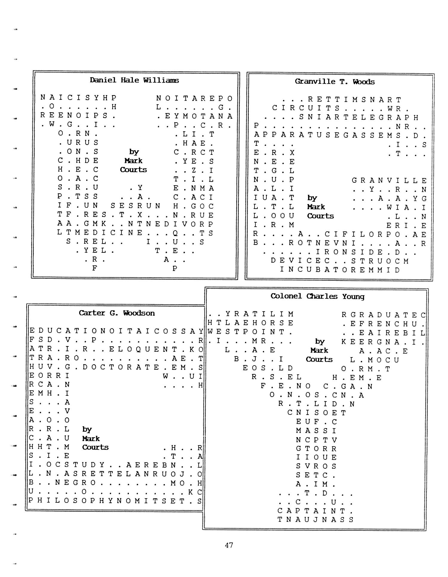 Thirty Six More Americans An African American Word Search Book Volume 2 Page 47 The Portal To Texas History