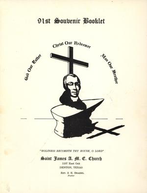 Primary view of object titled '[Saint James A. M. E. Church 91st Anniversary Book]'.