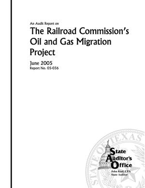 Primary view of object titled 'An Audit Report on the Railroad Commission's Oil and Gas Migration Project'.