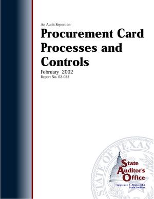 An Audit Report on Procurement Card Processes and Controls