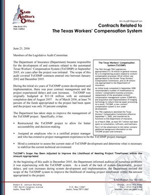 An Audit Report on Contracts Related to the Texas Workers' Compensation System