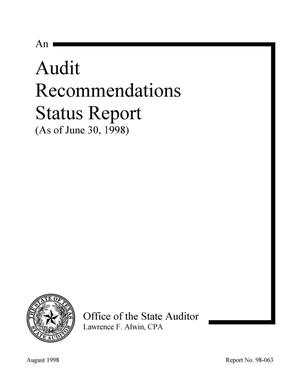 An Audit Recommendations Status Report (As of June 30, 1998)