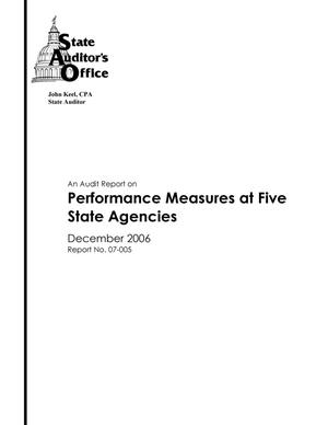 An Audit Report on Performance Measures at Five State Agencies