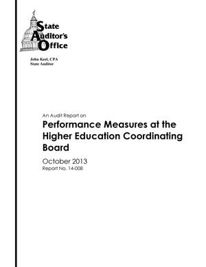 An Audit Report on Performance Measures at the Higher Education Coordinating Board