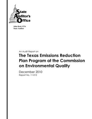 An Audit Report on the Texas Emissions Reduction Plan Program at the Commission on Environmental Quality