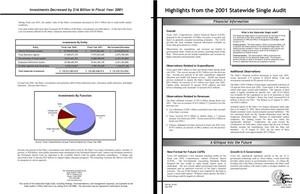 Primary view of object titled 'Highlights from the 2001 Statewide Single Audit'.
