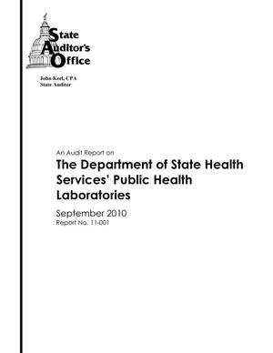 Primary view of object titled 'An Audit Report on the Department of State Health Services' Public Health Laboratories'.
