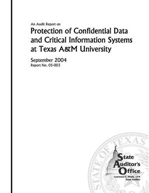 Primary view of object titled 'An Audit Report on Protection of Confidential Data and Critical Systems at Texas A&M University'.