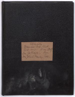 Primary view of object titled '[Woman's Wednesday Club Minutes, 1927-1929]'.