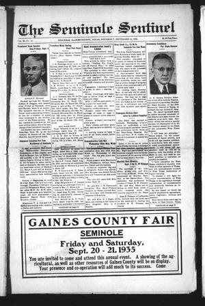 The Seminole Sentinel (Seminole, Tex.), Vol. 29, No. 28, Ed. 1 Thursday, September 12, 1935
