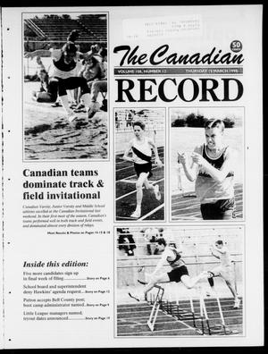 Primary view of object titled 'The Canadian Record (Canadian, Tex.), Vol. 108, No. 12, Ed. 1 Thursday, March 19, 1998'.